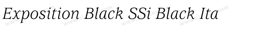Exposition Black SSi Black Italic字体转换
